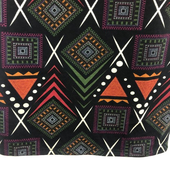 New LuLaRoe Julia Dress Tribal Pattern Black Geometric Designs NWT Size XS - Picture 7 of 8